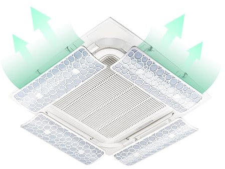 WRYSQBHJYB Klimaanlage Windabweiser, Air Conditioner Windabweiser mit Filter Zur Luftreinigung, Luftumlenker für Büro, Schule, Zuhause, Hotel