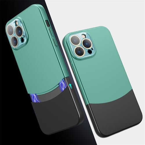 Tybiky Compatible con iPhone 11 Cámara Protector de Objetivo Funda Mate PC Duro Colores Contraste con Costuras 2 en 1 Funda Ultra Delgada Resistente a los Arañazos Funda Slim Cover para iPhone 11,