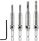 4 Pcs Self-Centering Drill Bit Set with Hex Shank Center Drill Bits for Window Cabinet Wood Door Woodworking Cabinet Drawer (5/64, 7/64, 9/64, 11/64)