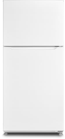 Techomey 20.5 Cu.Ft Top Freezer Freestanding Refrigerator, Upright Fridge Reversible Door, LED Light, Garage Ready, 110V, White