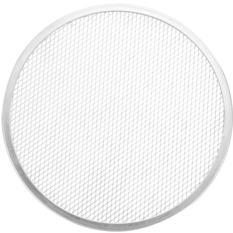 MAGICLULU Rundes Aluminium Pizzagitter 13 Zoll Mit Löchern Antihaftbeschichtet Für Gleichmäßige Wärmeverteilung Zum Pizza Backen Im Haushalt Und Gastronomie