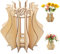 Vase for Le-go Flowers Wooden Puzzle Vase for Flower Bouquet Building Flower Vases Display Stand for Le-go Flowers (Color:Wood)