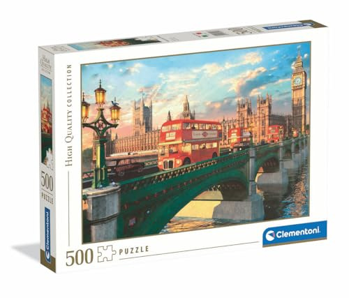 Clementoni Puzzle Collection - Westminster Bridge 500 Stücke - Puzzle für Erwachsene 14-99 Jahre, Geschenk für Mann und Frau, Made in Italy, 35569