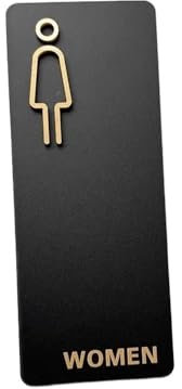 Panneau de porte en acrylique signe de toilette dames et gentleman plaque centre commercial bureau hôtel buanderie toilette rappel plaque de signalisation (2, 10 x 25 cm)