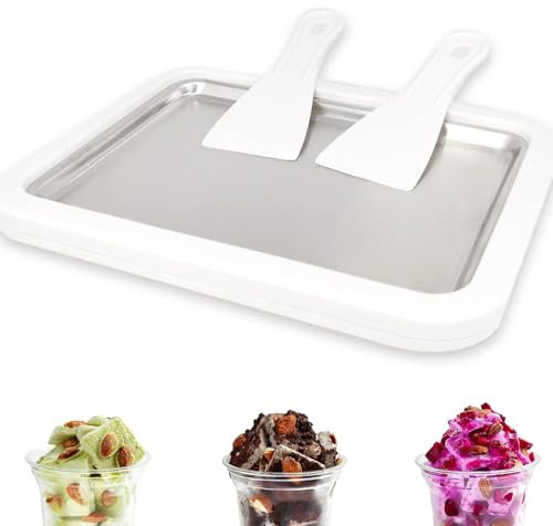 QIeAny Ice Cream Sorbet Maker Yogurt Machine,Yoghurt Maker with Thermostat,Full Body Waterproof Easy to Rinse,Rapid Molding, Fancy DIY, Ice Force Lasts, Rapid Molding,A