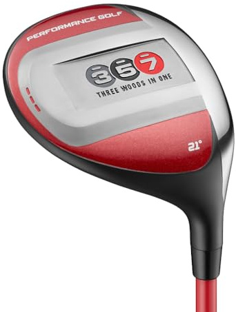 Performance Golf 357 Fairway Hybrid | Distance of A 3-Wood, Easy to Hit As A 7-Wood | Clean Contact from Any Lie | 21-Degree Loft (Senior, Right)