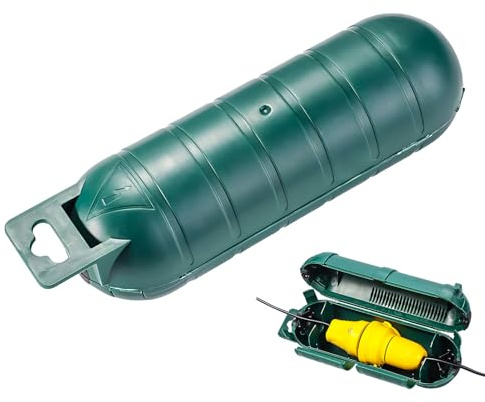 Kabelbox Wasserdicht, IP44 Wetterfester Kabelschutz Aussenbereich Box, Elektrischer Anschlusskasten, Verlängerungskabel Abdeckungen, Elektrobox Aussen, Kabelbox für Garten Steckdose Timers (Grün)
