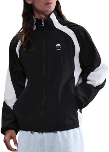 NIKE Woven Air Herren-Sweatshirt mit Reißverschluss, Schwarz, Artikelnr. HV0880-010, schwarz / weiß, M