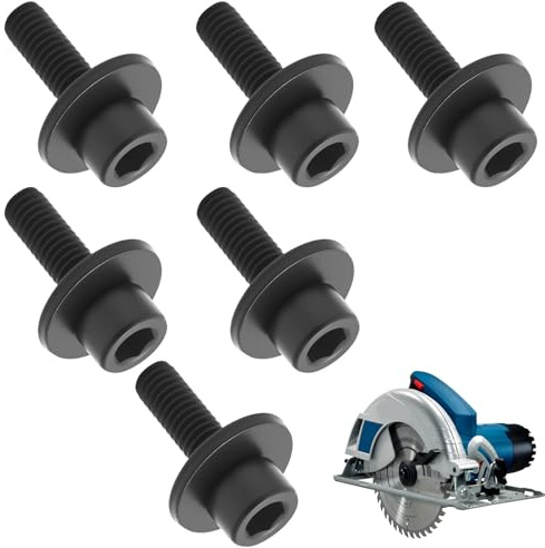 6Pcs M6 Left-Hand Thread Hex Bolts for Makita BSS610 BSS611 DSS610 DSS611 | Replacement Blade Clamp Screws Sturdy Materlal, 20mm Circular Saw Part Fitment for OEM 266133-3, 10541200