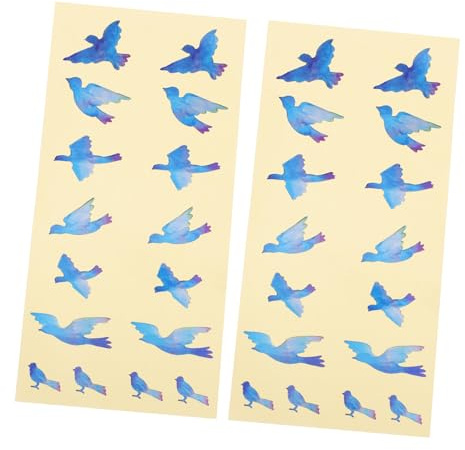 GALPADA 2 Stück Gitarrengriffbrettaufkleber mit Buntem Vogelmotiv für E gitarren Dünn und Pvc Kreative und Einzigartige Fingerboard Sticker zum Abdecken Beschädigter Zufällige Farbe