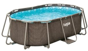 PolyGroup Piscina Smontabile Ovale Oasis Designer Pool da 300x200x84 cm FunSicle FBQ1006DA