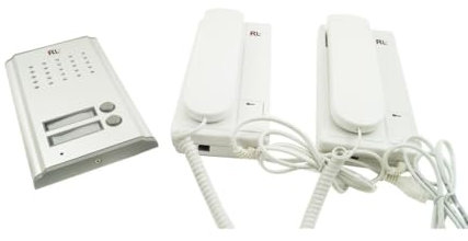 TrAdE shop Traesio Kit Türsprechanlage 2 Fam Kornett Taste Öffne Tor 2 rl3208aa Byron