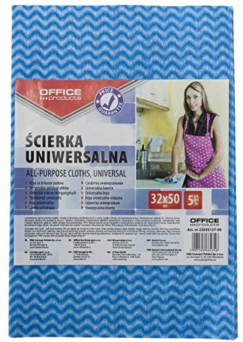 OFFICER PRODUCTS 22035137-99 Allrounder Wischtuch 5 Stck. aus Viskose 70% |Grammatur:40 g/mkg 32x50cm |Wischtücher Saugfähige Strapazierbare Allzweck-Wischtücher Wiederverwendbar| Farbe: Mix