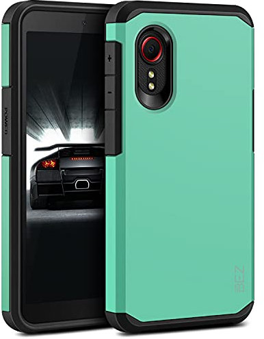 BEZ® Coque pour Samsung Xcover 5, Housse Etui pour Samsung Galaxy Xcover 5 Antichoc Survivor Double Protection Resistante, Menthe Bleue