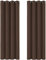 Deconovo Gardinen Blickdicht Vorhang Schlafzimmer Kälteschutz Vorhänge Blickdicht, 160x117cm(HöhexBreite), Braun, 2er Set