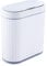 ELPHECO Bathroom Sensor Trash Can - 9.5 Litres/2.5 Gallon Waterproof Motion Sensor Garbage Bin, Slim for Narrow Kitchen and Office Use, White With Grey Trim