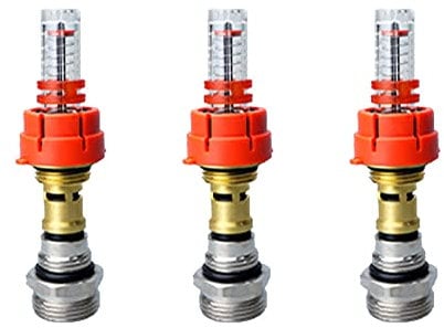 DAZZLEEX 3 medidores de flujo de calefacción por suelo radiante para regulador de agua DN25