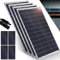 KESSER® Juego de 4 Paneles Solares Monocristalinos - 165W 18 V para Baterías de 12 V, Fotovoltaico - Célula Solar Sistema para Caravana, Camping, Balcón, Casas de Jardín