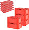 Fleischkiste E3 mit Deckeln Fleischkiste Rot Fleischerkiste Fleischkisten Kiste Fleischkiste Eurobox Lebensmittelecht 60 x 40 Metzgerkiste Auswahl Kingpower, Anzahl:5