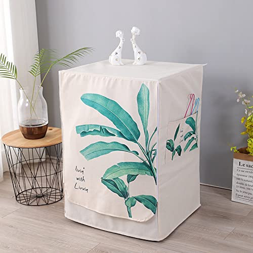 Washing Machine Cover, Dryer Dustproof Cover Waterproof for Automatic Washer Roller Pattern-Eiffel Tower,L size 60 * 60 * 85cm