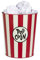 Balvi Papelera Popcorn Color Rojo y Beige Los Papeles simulan Palomitas Metal