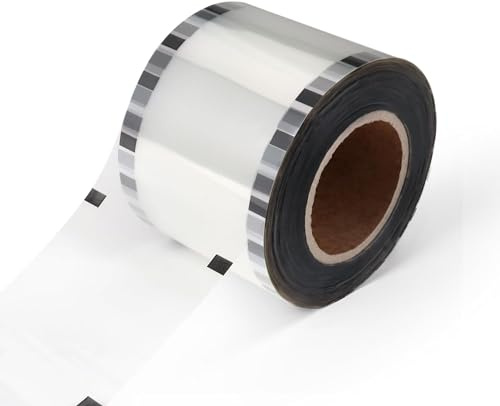 PE CUP SEALING FILM 1 Roll 3000pcs for Bubble Boba Tea Sealing PP Plastic Cups Diameter 90 mm (3.54'')-105mm(4.13'') (Transparent)