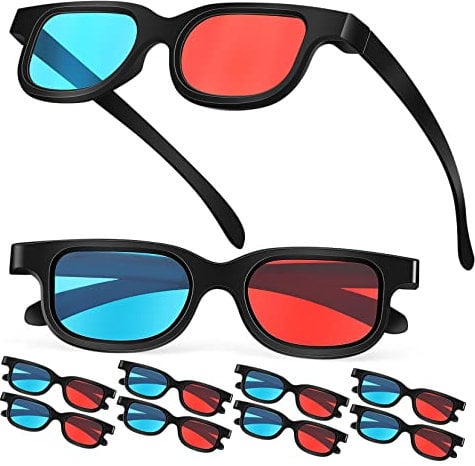 Gatuida 10 Pcs 3 Red- 3d Gaming Glasses for Movies & Games Viewing Glasses Tvs Gafas For Projector Glases 3d Game 3d Tv Glasses Game Glasses 3d Movies Glasses Abs
