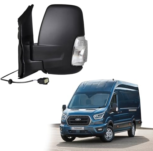 Convitex Außenspiegel für TRANSIT V363 baujahr 2020 2021 2022 2023 2024 2025 Spiegel Elektrisch Beheizbar Mit Blinker 16w Links Fahrerseite 6 pin Kurzarm