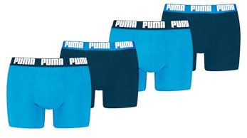 PUMA Herren Boxershorts Trunks Basic Elements aus Baumwolle mit Elasthan, 4er Pack