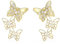 Schmetterlings-Ohrringe für Damen – Schmetterlings-Ohrringe mit Zirkonia, Gold, Normal, Edelstahl, Zirkonia
