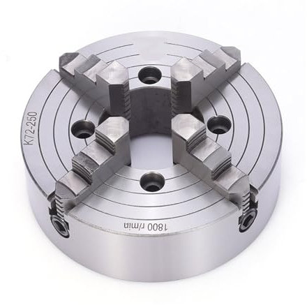 CIJIAOPOYU Portabrocas de Espuma de Metal Portabrocas Independiente de 4 mordazas de 250 mm K72-250 Portabrocas de Desplazamiento Manual for Torno de Banco