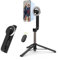PureGear Magnetic Selfie Stick Tripod Stand with Wireless Remote, Compatible with MagSafe for iPhone 15/14/13/12 Series and Android Phones, Extendable Tripod Mount and Stand (Black)