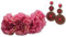 Pack pendiente circular fucsia y tiara de claveles