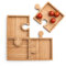 Lelekka Puzzle Holzteller 4-teilig - Handmade in Europe - Servierteller, Partygeschirr, Kinderteller, Dessertteller, Obstteller, Kindergeschirr, Brotzeitbrett