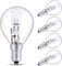 Morotty E14 Tropfenform Halogen Glühbirne Dimmbar, 2700K Warmweiß, E14 Tropfen Glühbirne Klar 230V 570LM, G45 E14 Globus Dekorative Halogenlampe für Kronleuchter Wandlampe Tischlampe, 5 Stück