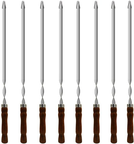 Voniel 23,6 Spieß breiter Grillstab zum Grillen langer großer robuster Kabob.