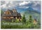 Holzhaus im Tatra im Sommer Kühlschrankmagnet