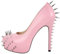 blingqueen Damen Absatzschuhe Stiletto High Heels Plattform Pumps Stöckelschuhe Elegant Kleid Party Schuhe Nieten Lederimitat Rosa 40 EU