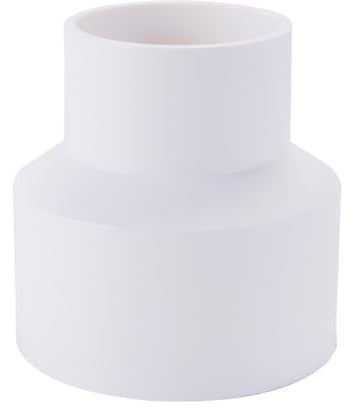 Enwye Raccord réducteur DWV en PVC, 1 pièce, Adaptateur de raccord de Tuyau à Douille 75 x 50 mm, raccord réducteur de Conduit pour la Construction d'alimentations en Eau, Blanc