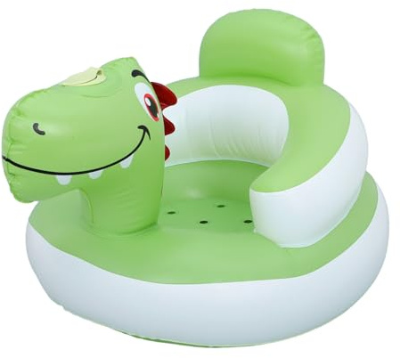 MUELODSIC Aufblasbarer Babystuhl Bodensitze Aufblasbarer Kinderstuhl Sitzstütze Aufblasbarer Lernstuhl Stützsofa Pvc Hellgrün
