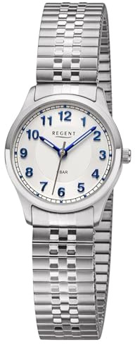 REGENT Damenuhr mit Zugband Silberfarben BA-885