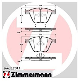 ZIMMERMANN 24436.200.1 Bremsbelagsatz Bremsbeläge Vorne Foto entspricht Lieferumfang Kompatibel mit BMW X5 E70