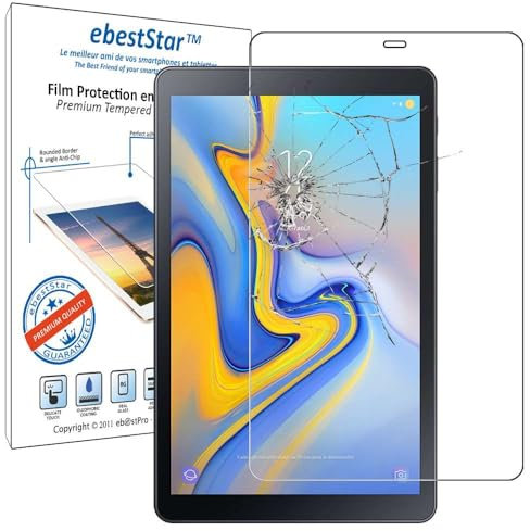 ebestStar - Verre trempé compatible avec Samsung Galaxy Tab A 10.5 (2018) T590 T595 Film Protection Protecteur anti casse, anti-rayure, pose sans bulles [Appareil: 260 x 161.1 x 8.0mm, 10.5'']