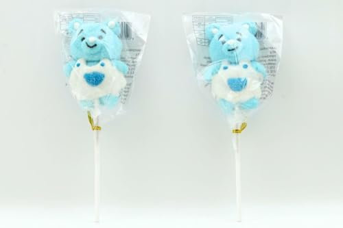 confezione espositore lecca mallow marshmallow gusto fragola orsacchiotti azzurri con salopette 12pz 45gr Rossini's