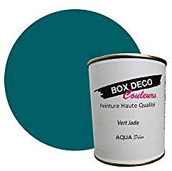 BOX DECO COLORES - Pintura de pared acrílica con aspecto satinado, 750 ml, verde Jade
