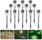 Nasharia Luces de Energía solar, 12 Pcs IP65 LED al Aire Libre Lamparas para Jardín/Paisaje Impermeable, Acero Inoxidable, para Césped, Pasillo, Patio.