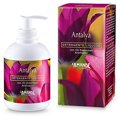 L'AMANDE - Sapone Liquido Mani e Corpo Fresco e Delicato, Bagnoschiuma Gel Detergente Nutriente e Idratante, Sapone Mani e Docciaschiuma con Olio Essenziale di Arancia Dolce e Cedro - Antalya, 300 ml