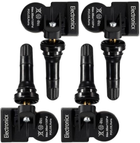4x RDKS TPMS Reifendrucksensor Reifendruckkontrollsystem Gummiventil passend für Mazda 2 DY/DE/DJ, 5 CW, CX5, CX7 ER, CX9 TB1, MX5 NC/ND