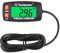 Runleader Compteur horaire moteur numérique,tachymètre de rappel de maintenance pour tondeuse à gazon autoportée Tracteur Générateur Marine Compresseur de motoneige et équipement à essence (Button-RD)