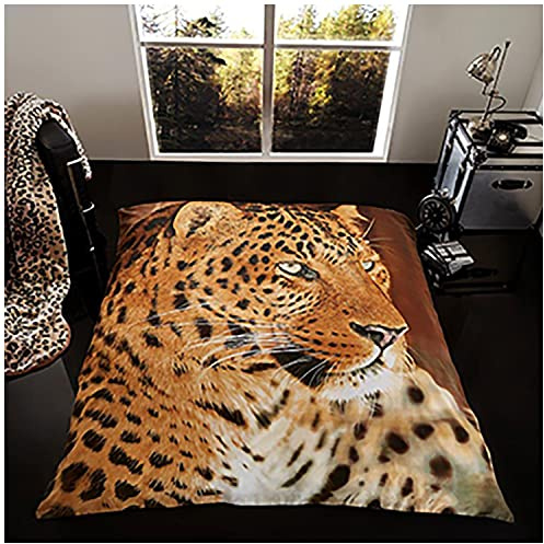 GC GAVENO CAVAILIA 3D Wildlife Throws For Sofas Large, Animal Print Leopard Throw For Bed Double Couch Bed Chairs, Cosy Fleece Bed Throws, Extra Large Throw Blanket, 200X240 Cm